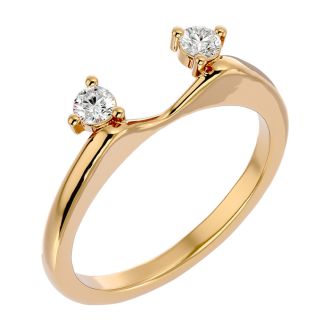 1/5 Carat Diamond Ring Enhancer For 1/2 Carat Solitaire In 14 Karat Yellow Gold