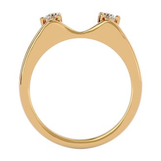 1/5 Carat Diamond Ring Enhancer For 1/2 Carat Solitaire In 14 Karat Yellow Gold
