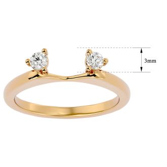 1/5 Carat Diamond Ring Enhancer For 1/2 Carat Solitaire In 14 Karat Yellow Gold