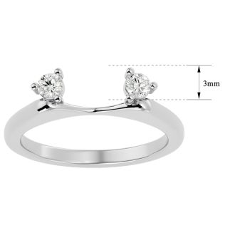 1/5 Carat Diamond Ring Enhancer For 1 Carat Solitaire In 14 Karat White Gold