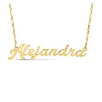 Alejandra Nameplate Necklace In Gold