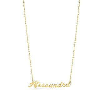 Alessandra Nameplate Necklace In Gold