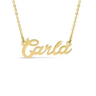 Carla Nameplate Necklace In Gold