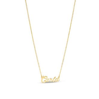 Carla Nameplate Necklace In Gold