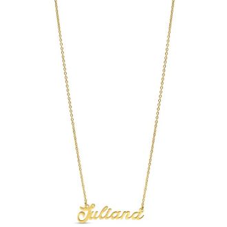 Juliana Nameplate Necklace In Gold