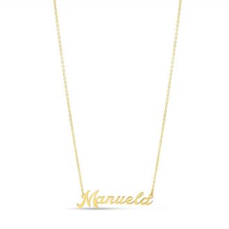 Manuela Nameplate Necklace In Gold