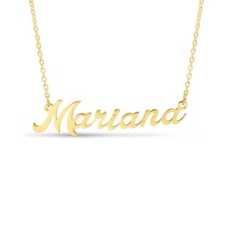 Mariana Nameplate Necklace In Gold