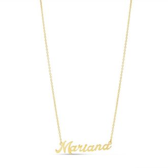 Mariana Nameplate Necklace In Gold