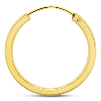 20MM Endless Hoop Earrings In 14 Karat Yellow Gold Over Sterling Silver