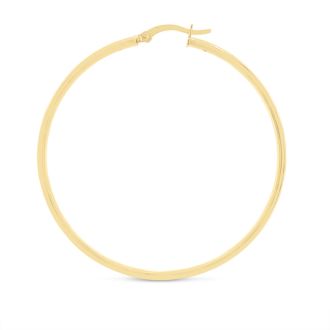 50MM Classic Hoop Earrings In 14 Karat Yellow Gold Over Sterling Silver