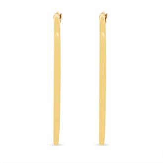 50MM Classic Hoop Earrings In 14 Karat Yellow Gold Over Sterling Silver