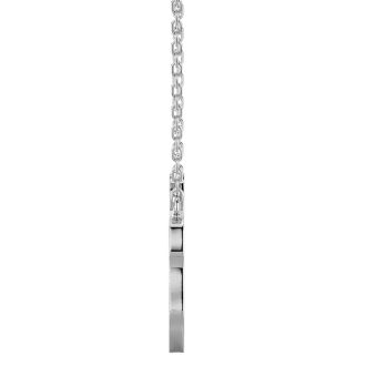 14 Karat White Gold 3/4 Carat Diamond Chai Necklace, 18 Inches