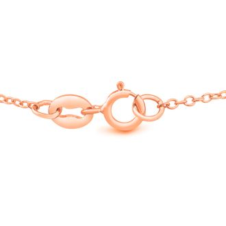 24 Inch 1MM Cable Chain In Rose Gold Over Sterling Silver