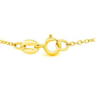 18 Inch 1MM Cable Chain In Yellow Gold Overlay