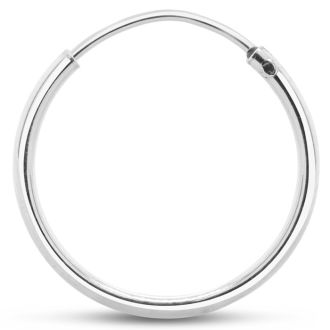 16MM Endless Hoop Earrings In Sterling Silver