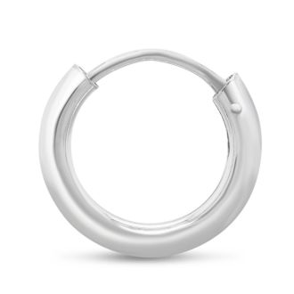 12x2.25MM Endless Hoop Earrings In Sterling Silver