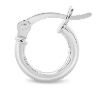 10MM Classic Hoop Earrings In Sterling Silver