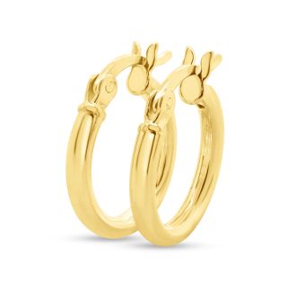 40mm Classic Hoop Earrings in 14K Yellow Gold (3.90 g) Over Sterling Silver by SuperJeweler