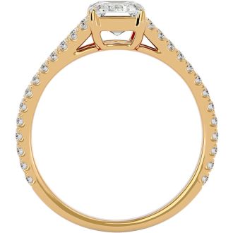 2 Carat Emerald Cut Diamond Engagement Ring In 14 Karat Yellow Gold