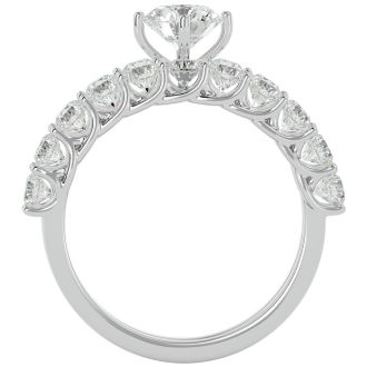 2 1/2 Carat Round Shape Diamond Bridal Set In 14 Karat White Gold