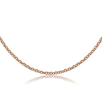 14 Karat Rose Gold 1.2mm Cable Chain, 16 Inches