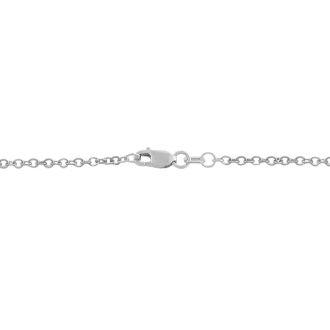 14 Karat White Gold 1.2mm Cable Chain, 18 Inches