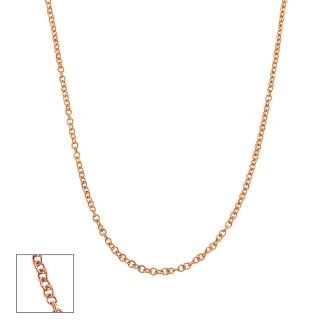 14 Karat Rose Gold 1.5mm Cable Chain, 16 Inches