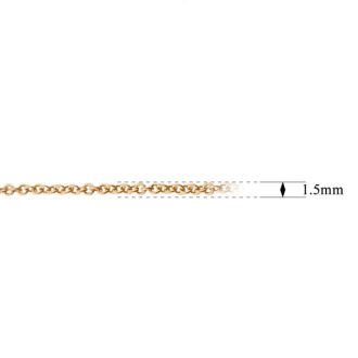 14 Karat Rose Gold 1.5mm Cable Chain, 18 Inches
