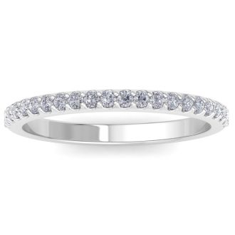 1/3 Carat Diamond Band In 14 Karat White Gold