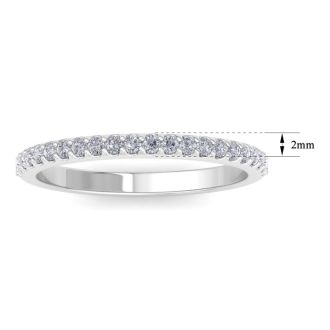 1/3 Carat Diamond Band In 14 Karat White Gold