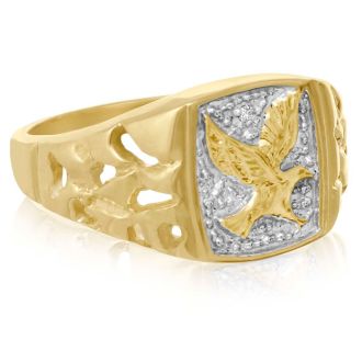 Fly High! American Eagle Nugget Ring