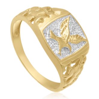 Fly High! American Eagle Nugget Ring