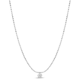 0.15 Carat Diamond Raindrops Necklace In 14 Karat White Gold, 16-18 Inches