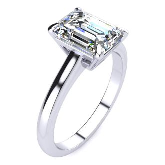 2 Carat GIA Certified Emerald Cut Diamond Solitaire Ring In Platinum