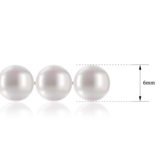 18 inch 6mm A Pearl Necklace With Sterling Silver Clasp

