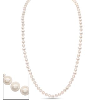 36 inch 10mm AA+ Pearl Necklace With 14K Yellow Gold Clasp
