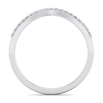 Moissanite Engagement Ring; 1/4 Carat Moissanite Matching Wedding Band Ring in 14 Karat White Gold