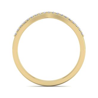 Moissanite Engagement Ring; 1/4 Carat Moissanite Matching Wedding Band Ring in 14 Karat Yellow Gold