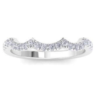 1/3 Carat Diamond Band Ring In 14 Karat White Gold