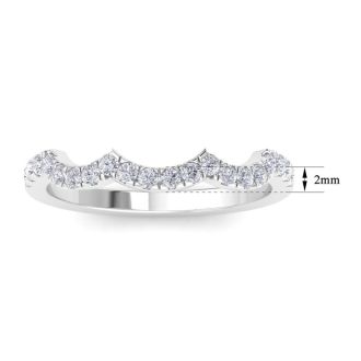 1/3 Carat Diamond Band Ring In 14 Karat White Gold