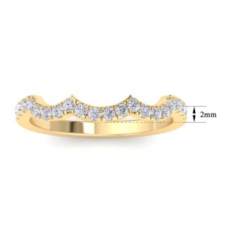 1/3 Carat Diamond Band Ring In 14 Karat Yellow Gold