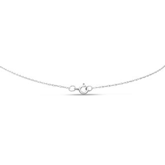 1/4 Carat Diamond Cross Necklace In White Gold, 18 Inches