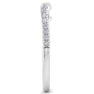 1/5 Carat Diamond Wedding Band In 14 Karat White Gold