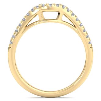 1/5 Carat Diamond Wedding Band In 14 Karat Yellow Gold
