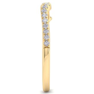 1/5 Carat Diamond Wedding Band In 14 Karat Yellow Gold