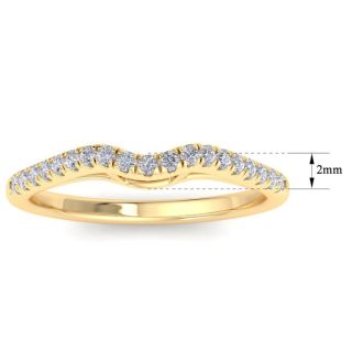 1/5 Carat Diamond Wedding Band In 14 Karat Yellow Gold