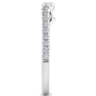 1/4 Carat Diamond Wedding Band In 14 Karat White Gold