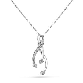 1/10 Carat Diamond Spray Necklace, 17 Inches. Incredible New Gorgeous Style!