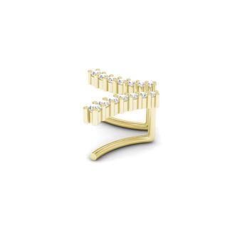 1/5ct Diamond Ear Climbers In 14K Yellow Gold