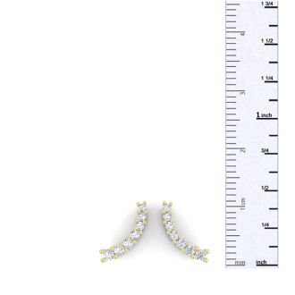 1/5ct Diamond Ear Climbers In 14K Yellow Gold